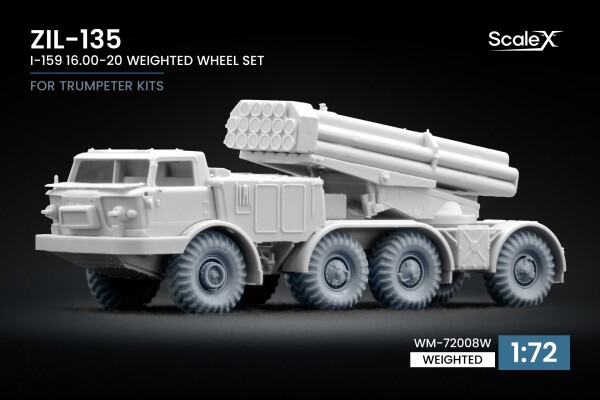 Набір коліс (з деформацією) I-159 для ZIL-135 від Trumpeter ScaleX WM-72008W детальное изображение Колёса Афтермаркет