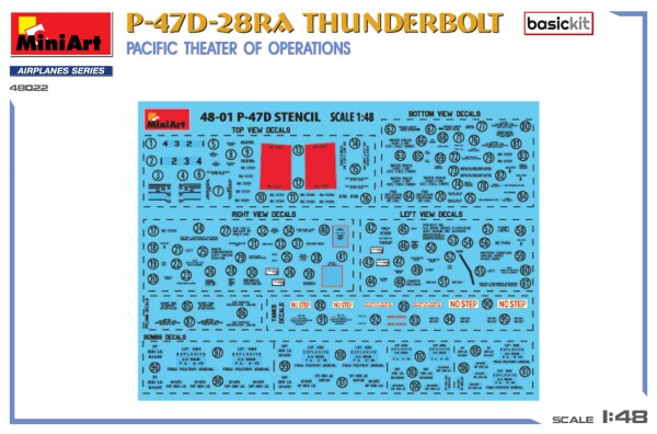 Збірна модель 1/48 Літак Republic P-47D-28 RA Thunderbolt MiniArt 48022 детальное изображение Самолеты 1/48 Самолеты