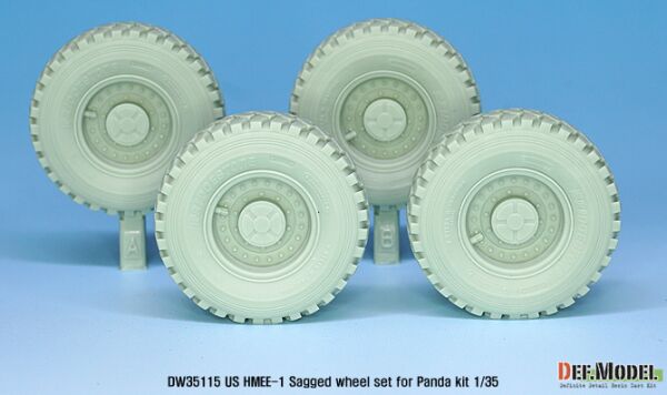 US HMEE-1 Tracktor Sagged wheel set ( for Panda 1/35) детальное изображение Смоляные колёса Афтермаркет