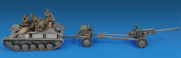 German artillery tractor T-70r with FK288r gun and crew детальное изображение Артиллерия 1/35 Артиллерия