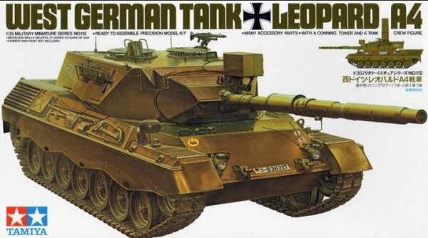 Scale model 1/35 West German Tank Leopard A4 Tamiya 35112 детальное изображение Бронетехника 1/35 Бронетехника