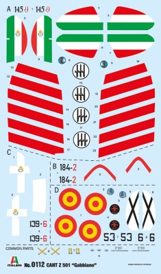 Збірна модель 1/72 Гідроплан CANT Z.501 Gabbiano Italeri 0112 детальное изображение Самолеты 1/72 Самолеты
