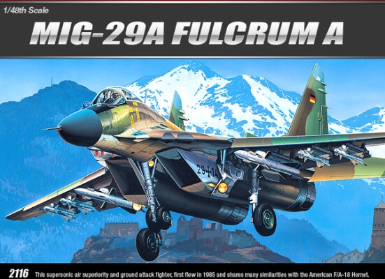 Збірна модель 1/48 Винищувач МіГ-29А Fulcrum А Academy 12263 детальное изображение Самолеты 1/48 Самолеты