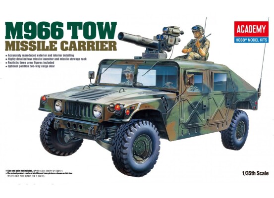 Scale model 1/35 M966 Hummer with TOW anti-tank launcher Academy 13250 детальное изображение Автомобили 1/35 Автомобили