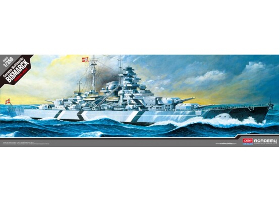 Збірна модель 1/350 Корабель Bismarck Academy 14109 детальное изображение Флот 1/350 Флот