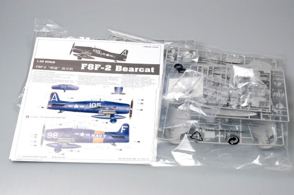 Збірна модель 1/32 Літак F8F-2 Bearcat Trumpeter 02248 детальное изображение Самолеты 1/32 Самолеты