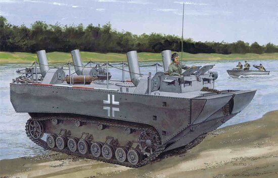 Panzerfähre Gepanzerte Landwasserschlepper Prototype Nr.I ~ Smart Kit детальное изображение Бронетехника 1/35 Бронетехника