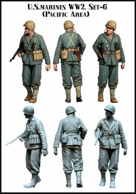  U.S.marines WW2 . Set-6 детальное изображение Фигуры 1/35 Фигуры