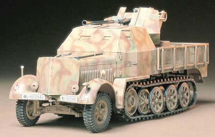 Збірна модель 1/35 Німецький 8-тонний напівгусеничний тягач Sd.Kfz.7/2 з 37-мм зенітною зброєю Flak 37 (варіант із броньованою кабіною) Tamiya 35144 детальное изображение Автомобили 1/35 Автомобили