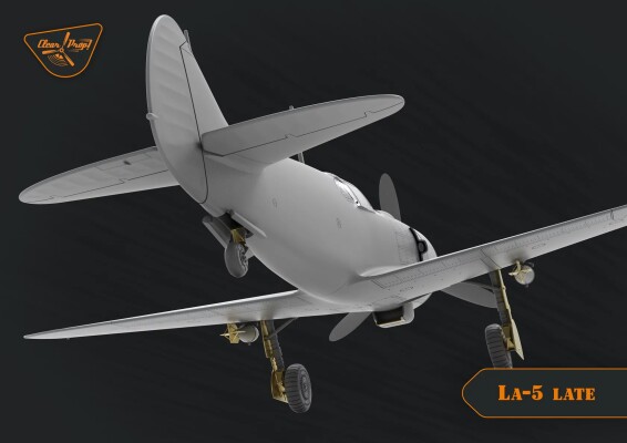 Сборная модель 1/72 самолет La-5 поздняя версия Clear Prop 72015 детальное изображение Самолеты 1/72 Самолеты