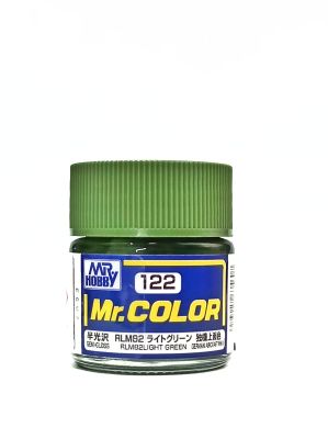 RLM82 Light Green semigloss, Mr. Color solvent-based paint 10 ml. (RLM82 Светло-Зелёный полуматовый) детальное изображение Нитрокраски Краски