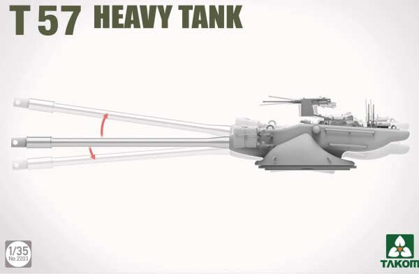 Scale model 1/35 Heavy American tank T57 Takom 2203 детальное изображение Бронетехника 1/35 Бронетехника