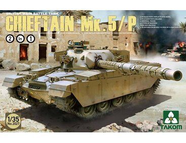 Scale plastic model 1/35 British MBT Chieftain Mk.5/P 2 in1 Takom 2027 детальное изображение Бронетехника 1/35 Бронетехника