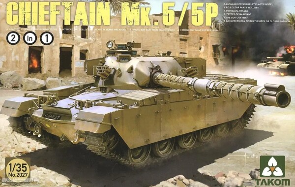 Збірна модель 1/35 Британський танк Chieftain Mk.5/5P ( 2 в 1 ) Takom 2027 детальное изображение Бронетехника 1/35 Бронетехника