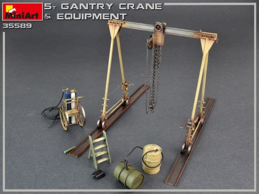 Portal (gantry) crane 5-ton with equipment детальное изображение Аксессуары 1/35 Диорамы
