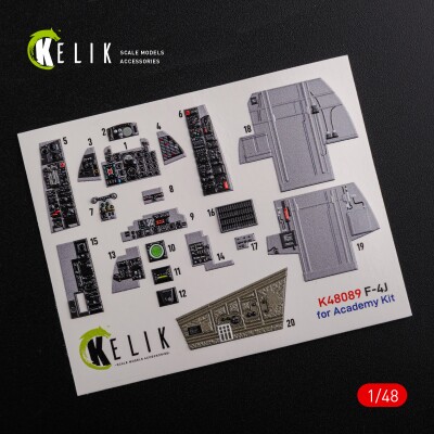 F-4J &quot;Phantom II&quot; interior decal for Academy kit 1/48 KELIK K48089 детальное изображение 3D Декали Афтермаркет