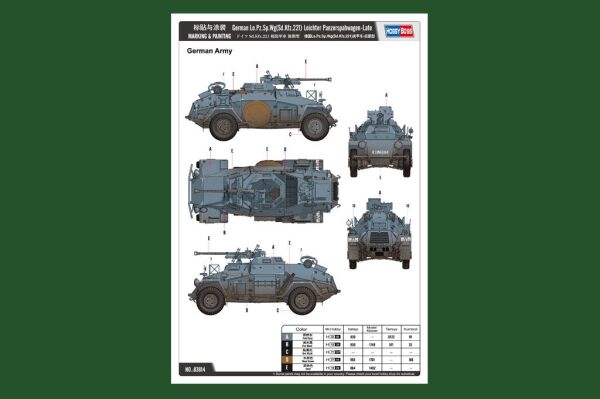 Сборная модель немецкого лёгкого бронеавтомобиля Le.Pz.Sp.Wg（Sd.Kfz.221） Leichter Panzerspahwagen детальное изображение Автомобили 1/35 Автомобили