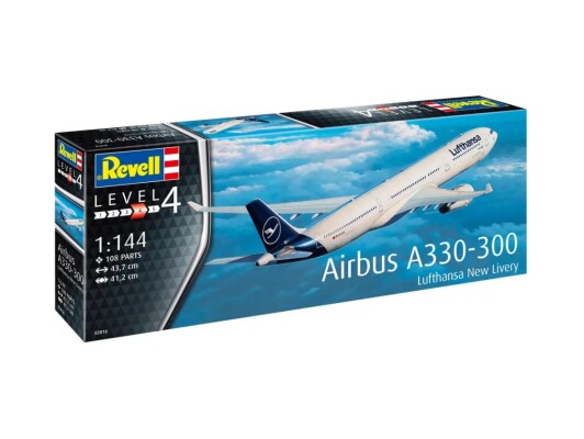 Scale model 1/144 Airbus A330-300 - Lufthansa &quot;New Livery&quot; Revell 03816 детальное изображение Самолеты 1/144 Самолеты