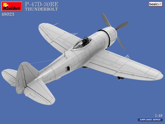 Збірна модель 1/48 Літак P-47D-30RE Thunderbolt BASIC KIT MiniArt 48023 детальное изображение Самолеты 1/48 Самолеты