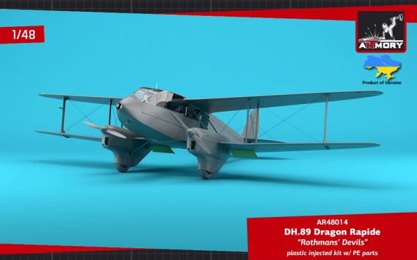Сборная модель 1/48 Ближнемагистральный авиалайнер DH.89 Dragon Rapide “Rothmans' Devils” Armory детальное изображение Самолеты 1/48 Самолеты