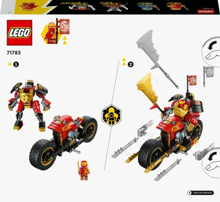 Конструктор LEGO NINJAGO Робоцикл ЭВО Кая 71783 детальное изображение NINJAGO Lego
