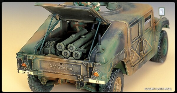 Scale model 1/35 M966 Hummer with TOW anti-tank launcher Academy 13250 детальное изображение Автомобили 1/35 Автомобили