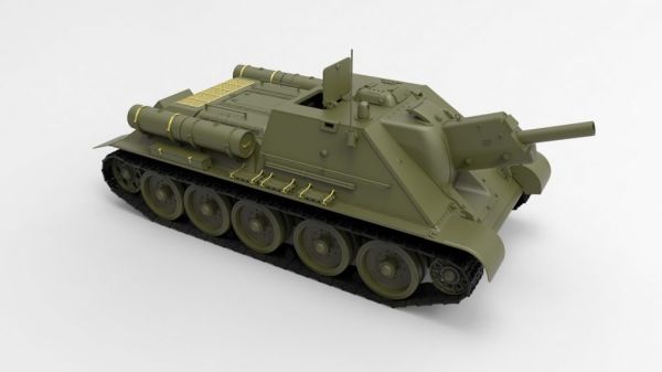 Радянська САУ SU-122 (Пізнього випуску), З інтер'єром детальное изображение Бронетехника 1/35 Бронетехника