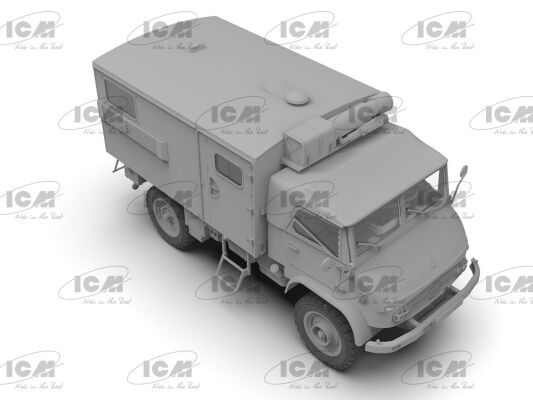 Сборная модель Unimog S 404 с кузовом-фургоном детальное изображение Автомобили 1/35 Автомобили