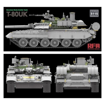 Збірна модель 1/35 Танк T-80UK RFM RM-5115 детальное изображение Бронетехника 1/35 Бронетехника