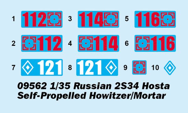 Russian 2S34 Hosta Self-Propelled Howitzer/Mortar детальное изображение Артиллерия 1/35 Артиллерия