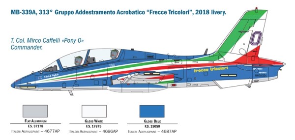 Сборная модель 1/72 Самолет MB-339A P.A.N. 2018 Livery Italeri 1418 детальное изображение Самолеты 1/72 Самолеты
