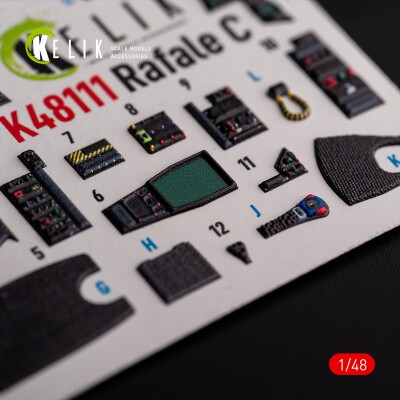 Rafale C 3D декаль інтер'єр для комплекту Academy/Revell 1/48 КЕЛИК K48111 детальное изображение 3D Декали Афтермаркет