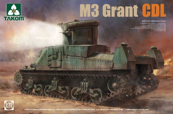 Британський середній танк M3 GRANT CDL детальное изображение Бронетехника 1/35 Бронетехника