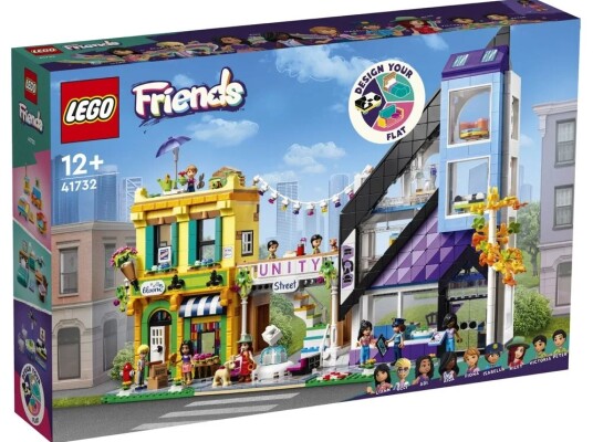 Конструктор LEGO Friends Квіткові та дизайнерські крамниці у центрі міста 41732 детальное изображение Friends Lego