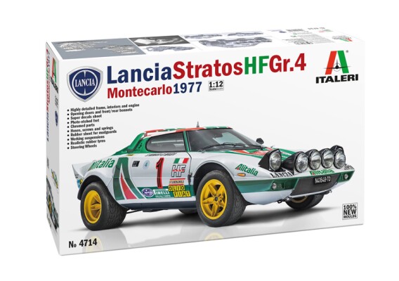 Збірна модель 1/12 Автомобіль Lancia Stratos HF Gr.4 Monte Carlo 1977 Italeri 4714 детальное изображение Автомобили 1/12 Автомобили