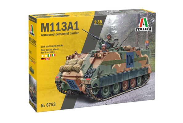 Збірна модель 1/35 Бронетранспортер М113A1 Italeri 6753 детальное изображение Бронетехника 1/35 Бронетехника