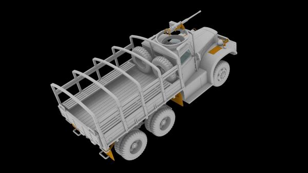 Збірна модель вантажного автомобіля Diamond T 968 з кулеметом М2 детальное изображение Автомобили 1/72 Автомобили