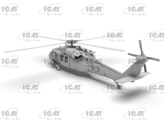 Збірна модель 1/48 Військово-транспортний вертоліт США UH-60A Black Hawk ICM 48361 детальное изображение Вертолеты 1/48 Вертолеты