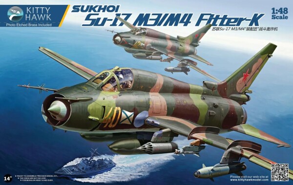 Scale model 1/48 Airplane Su-17 M3/M4 &quot;Fitter D&quot; Zimi 80144 детальное изображение Самолеты 1/48 Самолеты