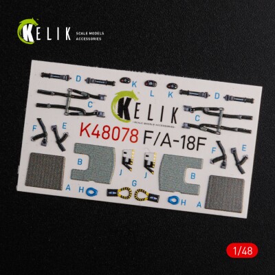 F/A-18F Super Hornet 3D decal interior for Meng 1/48 kit KELIK K48078 детальное изображение 3D Декали Афтермаркет