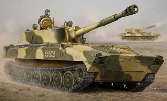 Збірна модель 1/35 Самохідна гаубиця 2С1 «Гвоздика» Trumpeter 05571 детальное изображение Артиллерия 1/35 Артиллерия