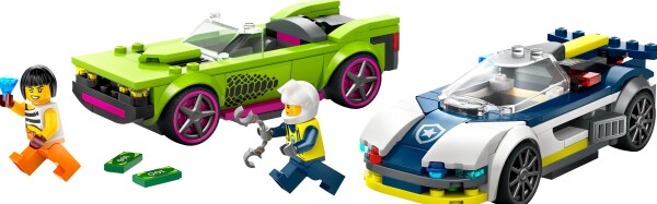 Конструктор LEGO City Преследование маслкара на полицейском автомобиле 60415 детальное изображение City Lego