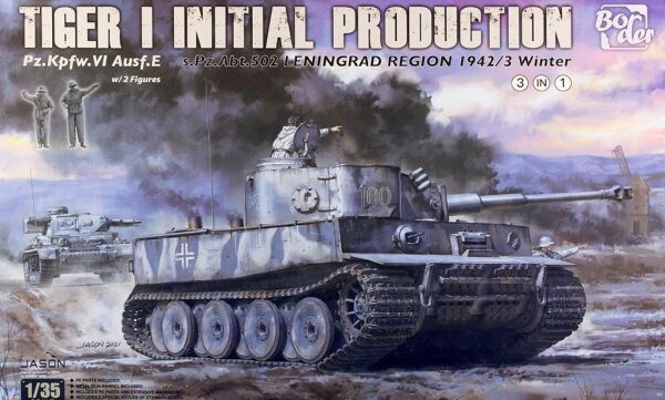 &gt;
  Збірна модель 1/35
  Німецький танк Тигер I
  INITIAL PRODUCTION Border Model BT-014 детальное изображение Бронетехника 1/35 Бронетехника