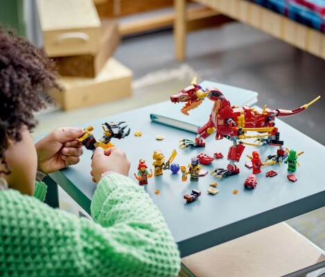 Конструктор LEGO NINJAGO Вулканический Дракон, трансформирующий Хитвейва 71793 детальное изображение NINJAGO Lego