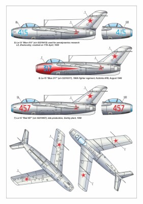 Сборная модель 1/144 Советский реактивный истребитель Ла-15 «Фантэйл» Armory Models Group 14601 детальное изображение Самолеты 1/144 Самолеты