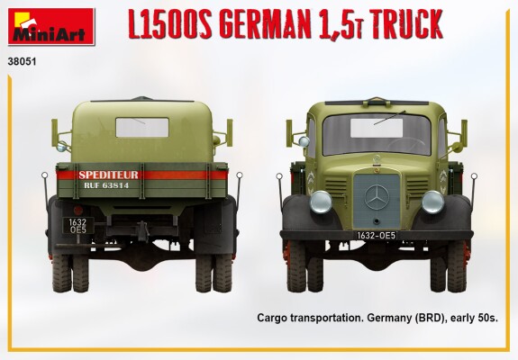 Збірна модель 1/35 L1500S Німецька вантажівка 1,5т MiniArt 38051 детальное изображение Автомобили 1/35 Автомобили