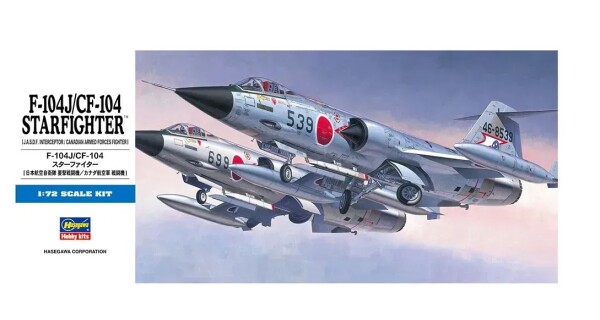 Збірна модель 1/72 Американський винищувач 1/72 F-104J/Cf-104 Starfighter (JASDF/Canada) Hasegawa 01446 детальное изображение Самолеты 1/72 Самолеты