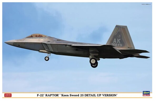 Збірна модель 1/48 Американський винищувач F-22 Raptor Keen Sword 25 Detail Up Hasegawa 07551 детальное изображение Самолеты 1/48 Самолеты