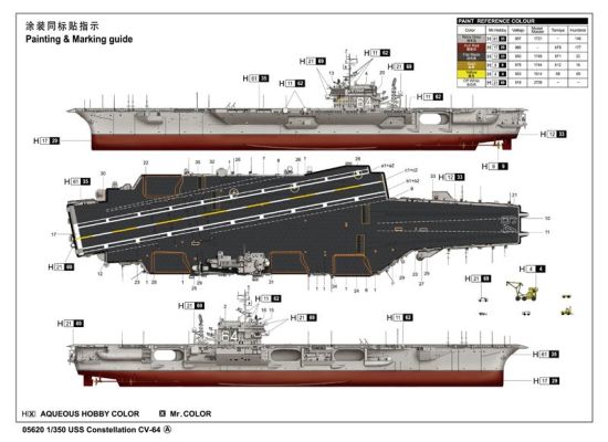 USS Constellation CV-64 детальное изображение Флот 1/350 Флот