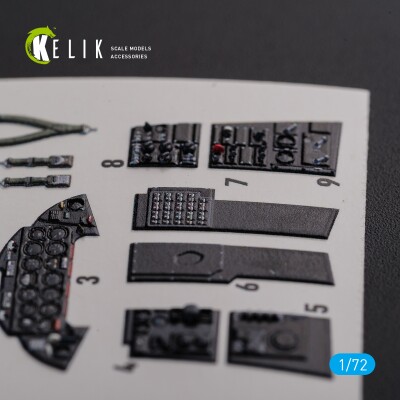 F9F-2 Panther декаль інтер'єр для комплекту HobbyBoss 1/72 KELIK K72113 детальное изображение 3D Декали Афтермаркет